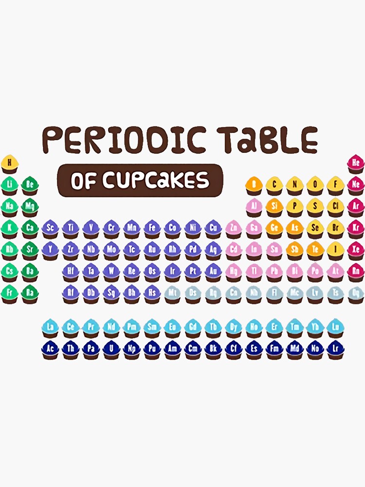 periodic table of cupcakes sweatshirt