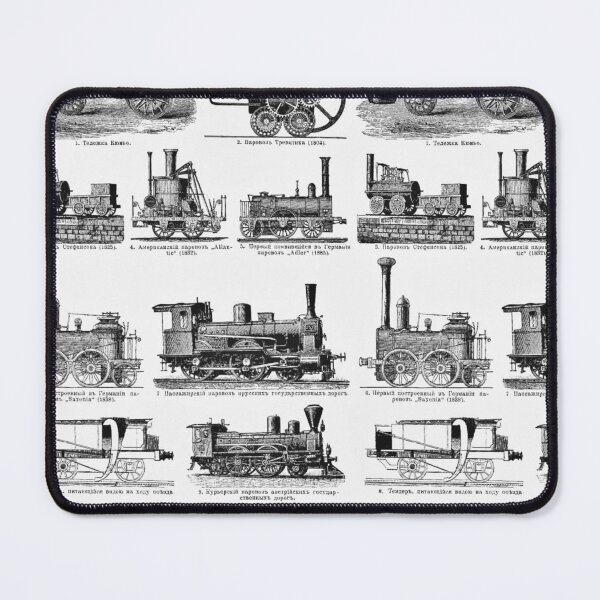 Item preview, Vintage retro steam old trains poster black designed and sold by Nishad4.