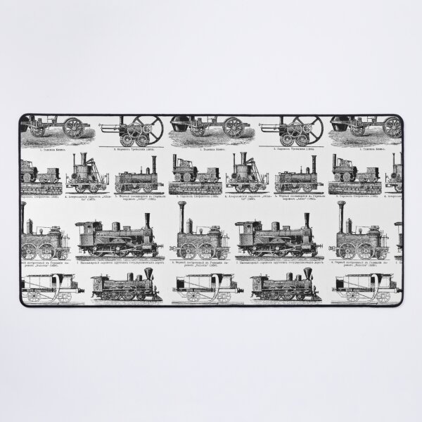 Item preview, Vintage retro steam old trains poster black designed and sold by Nishad4.