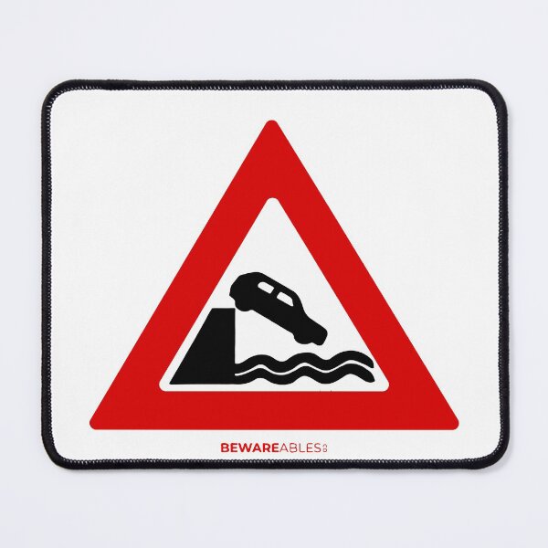 Item preview, Car Swimming Funny Sign designed and sold by BEWAREables.