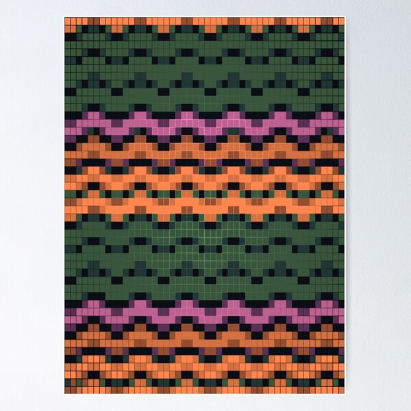 Item preview, Groovy Wavy Cubes In Retro 70's Colors designed and sold by Zoo-Moo.
