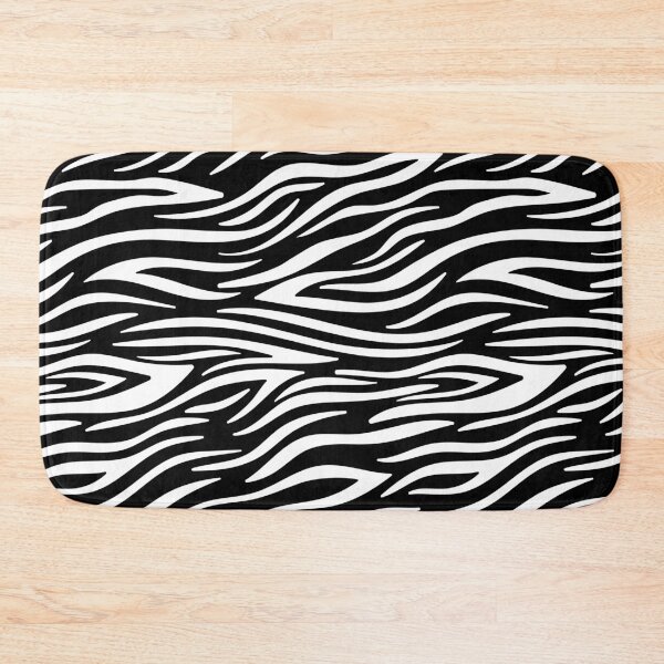 Item preview, Zebra print pattern in black and white colors designed and sold by ninelemoon.