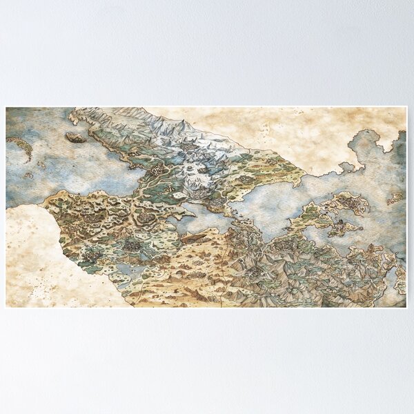 Item preview, Octopath Traveller World Map designed and sold by GenericGaming01.