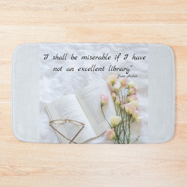 Item preview, "I shall be miserable if I have not an excellent library" Jane Austen Quote designed and sold by arineliza1997.