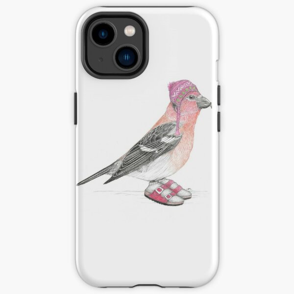 White Winged Crossbill in Sandals iPhone Tough Case