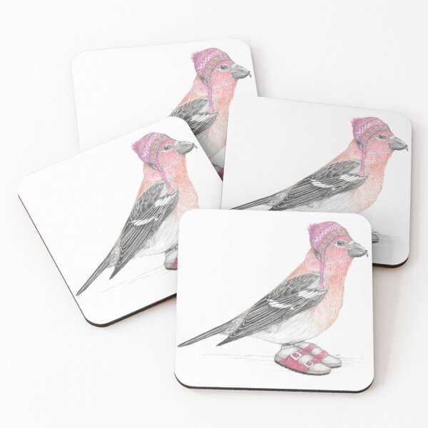 Item preview, White Winged Crossbill in Sandals designed and sold by JimsBirds.