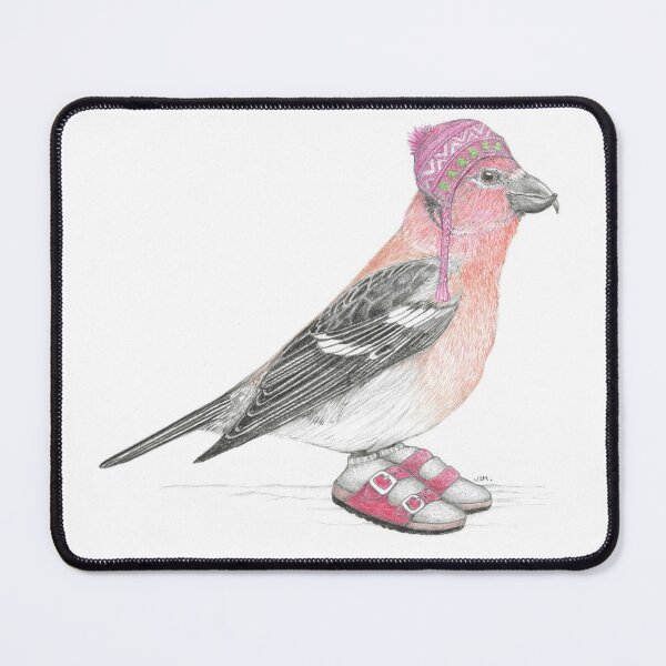 Item preview, White Winged Crossbill in Sandals designed and sold by JimsBirds.