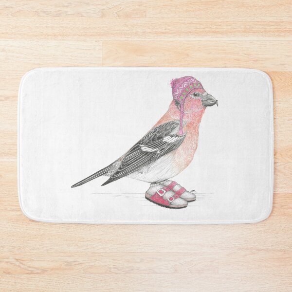 Item preview, White Winged Crossbill in Sandals designed and sold by JimsBirds.