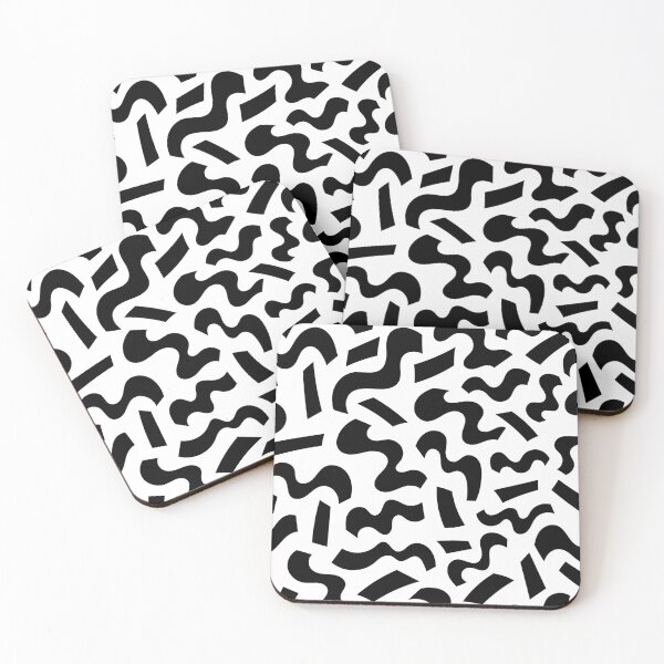 Item preview, Abstract seamless abstract pattern in black and white colors designed and sold by ninelemoon.