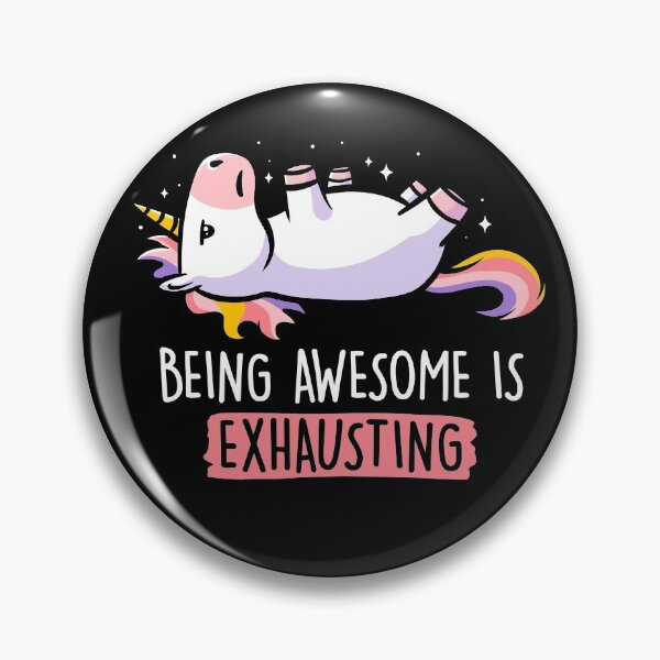 Item preview, Being Awesome is Exhausting  - Lazy Funny Unicorn Gift designed and sold by EduEly.