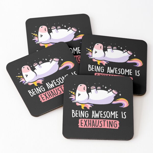 Item preview, Being Awesome is Exhausting  - Lazy Funny Unicorn Gift designed and sold by EduEly.