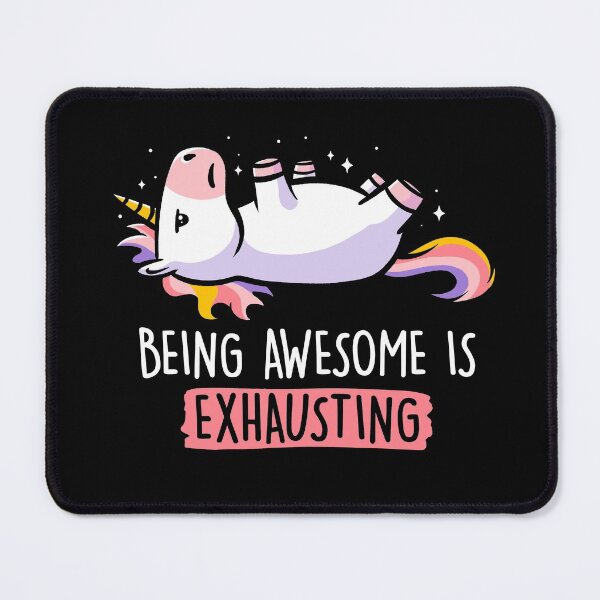 Item preview, Being Awesome is Exhausting - Lazy Funny Unicorn Gift designed and sold by EduEly.