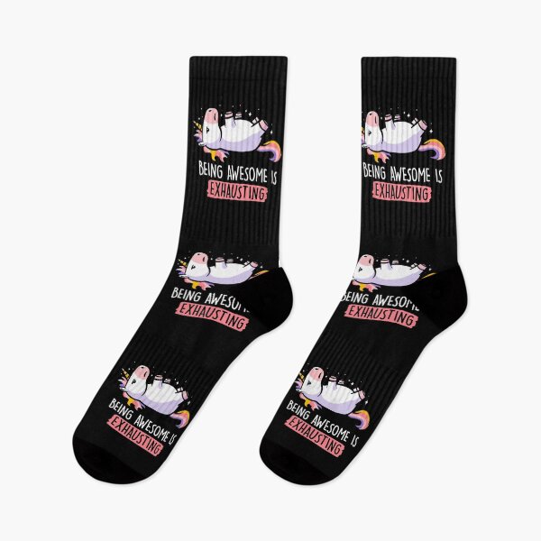 Item preview, Being Awesome is Exhausting  - Lazy Funny Unicorn Gift designed and sold by EduEly.