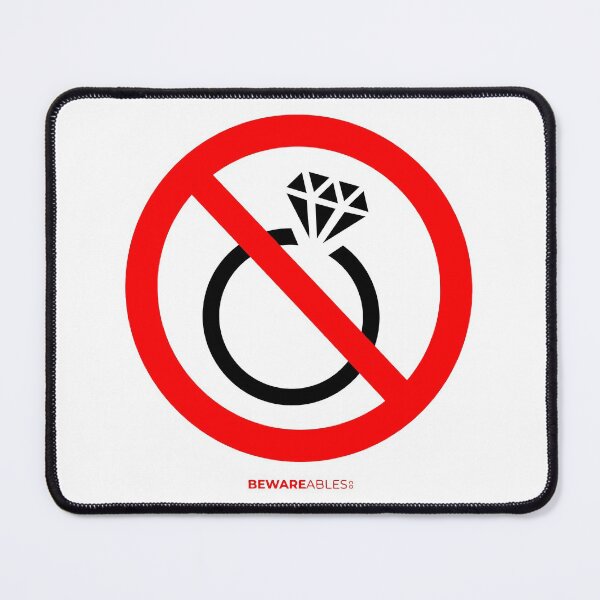 Item preview, No ring for you funny sign  designed and sold by BEWAREables.