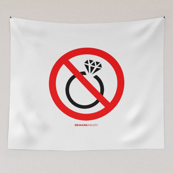 Item preview, No ring for you funny sign  designed and sold by BEWAREables.