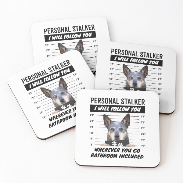 Item preview, Personal Stalker Dog – Queensland Blue Heeler designed and sold by More Cute Dogs.