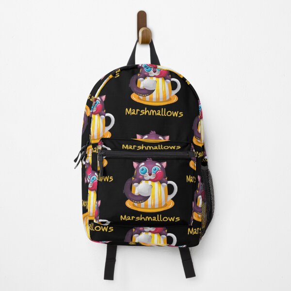 Vista previa del artículo con la obra «Divertidos dibujos animados de gato colorido en taza con diseño de malvavisco», diseñado y vendido por EarthArtDesigns.