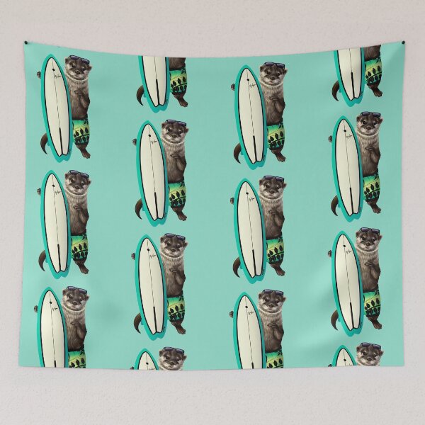 Item preview, Surfer otter designed and sold by Mehu.