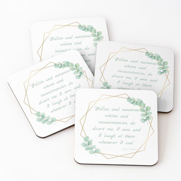 Item preview, "Follies and Nonsense" Jane Austen Quote designed and sold by arineliza1997.