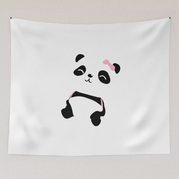 Item preview, Cute panda with pink bowknot designed and sold by Bella510.