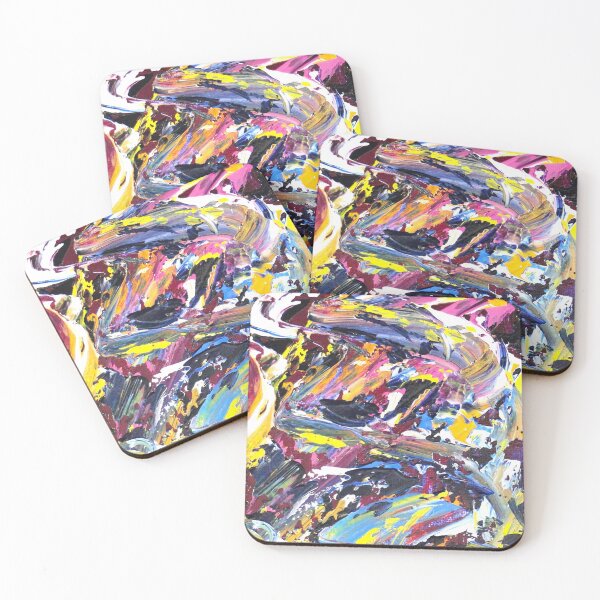 Item preview, Rainbow Abstract Art with Acrylic Paint designed and sold by Kitslam Art.