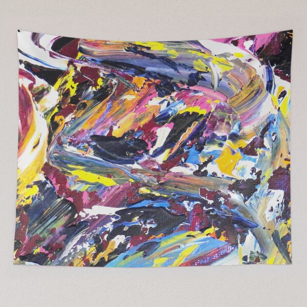 Item preview, Rainbow Abstract Art with Acrylic Paint designed and sold by Kitslam Art.