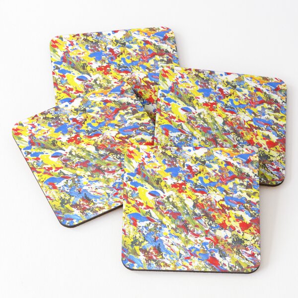 Item preview, Red, yellow and blue Abstract Art designed and sold by Kitslam Art.