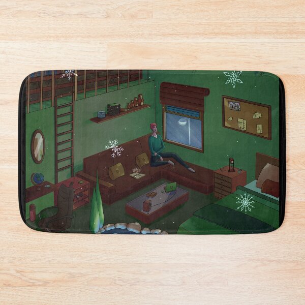 Item preview, Dark room with shinning snow flakes designed and sold by croscreates.