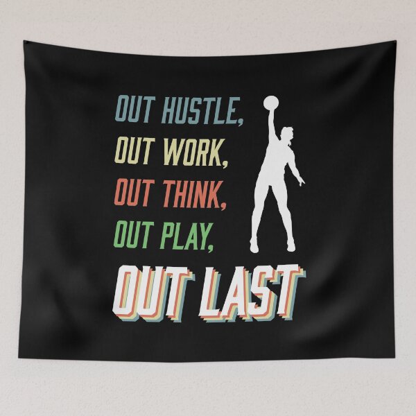 Item preview, Out Hustle Out Work Retro  Beach Volleyball Player Lover  designed and sold by Rzelemenz.