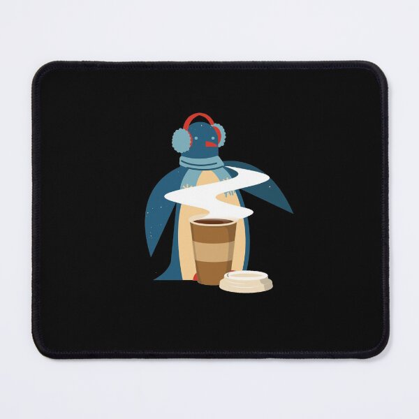 Item preview, penguin drinking coffee designed and sold by Hoffman-Design.