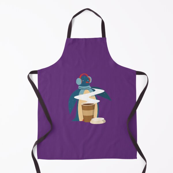 Item preview, penguin drinking coffee designed and sold by Hoffman-Design.