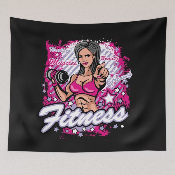 Item preview, motivational fitness print with sexy girl, grunge vintage design  designed and sold by amid999.