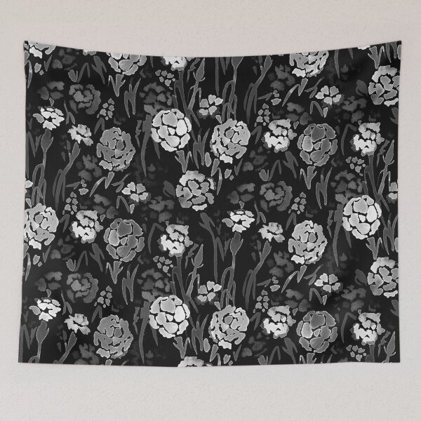 Item preview, Black and White Watercolor Carnation designed and sold by Carolina Diaz.