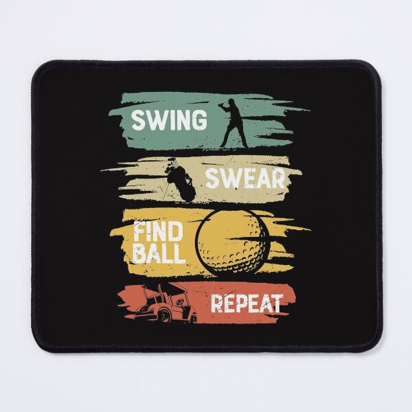 Item preview, Swing Swear Find ball Repeat retro golfing  designed and sold by Majesticoo.
