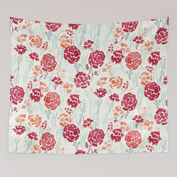 Item preview, Red Watercolor Carnation designed and sold by Carolina Diaz.