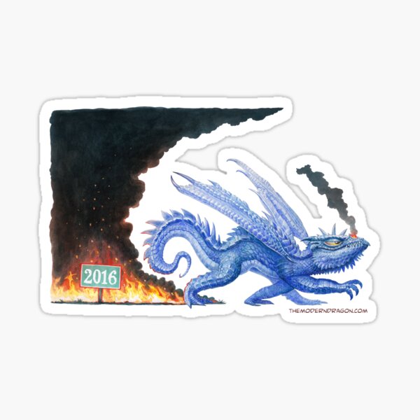 Goodbye 2016 Dragon shirt Sticker
