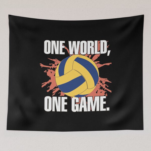 Item preview, One World One Game Funny Beach Volleyball Player Quote  designed and sold by Rzelemenz.