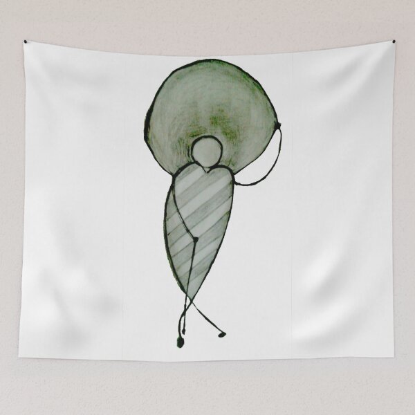 Item preview, Kopie von Elegante Dame mit Hut im Streifenkleid designed and sold by Sika Rautenberg.