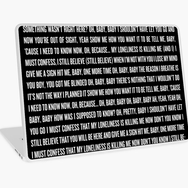 Britney Spears Toxic Full Lyrics Laptop Skin By Klg01 Redbubble