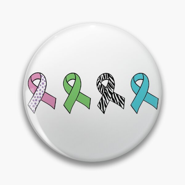 Item preview, 4 Awareness Ribbons - Lyme, EDS, POTS, MCAS designed and sold by AllTheSpoons.
