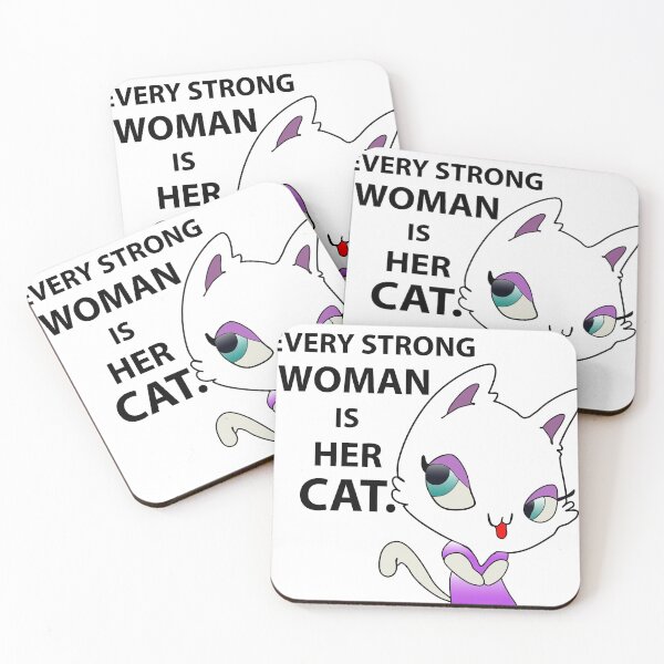 Item preview, Behind Every Strong Woman is Her Cat designed and sold by ushanArt.