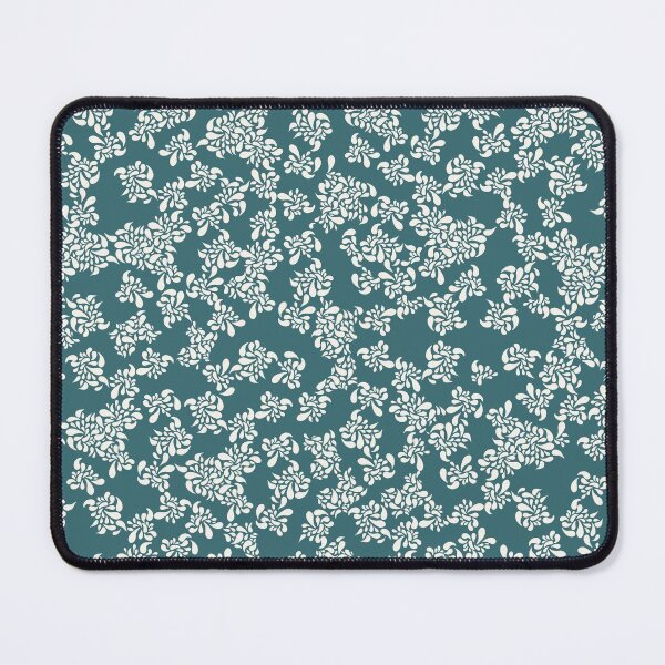 Item preview, Swirls - flower pattern petrol designed and sold by lineosa.