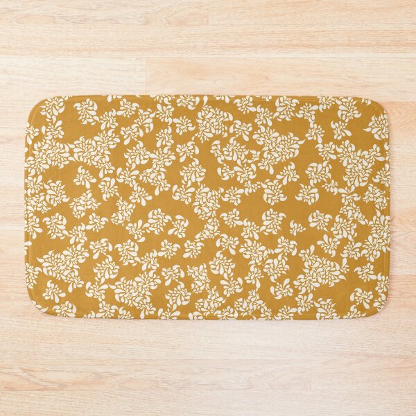 Item preview, Swirls - flower pattern design mustard yellow designed and sold by lineosa.