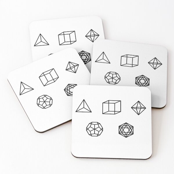 Item preview, Platonic solid outlines designed and sold by Maths-4-Nerds.
