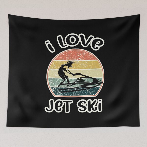 Item preview, I Love Jet Ski Funny Cool Retro Vintage Distressed Design For Woman And Man  designed and sold by pedrored369.