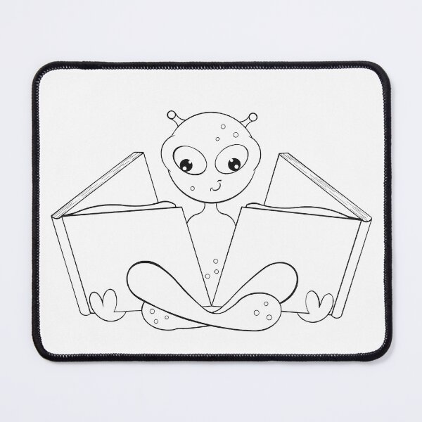 Item preview, Color Your Own Alien Bookworm designed and sold by GrandpaH.