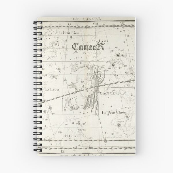 Item preview, Cancer zodiac sign, vintage star map year 1795 designed and sold by NineJuly.