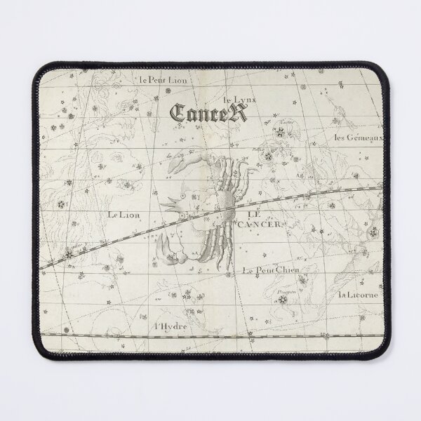 Item preview, Cancer zodiac sign, vintage star map year 1795 designed and sold by NineJuly.