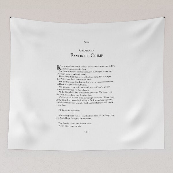 Item preview, Favorite Crime designed and sold by Liyanna Baloca.