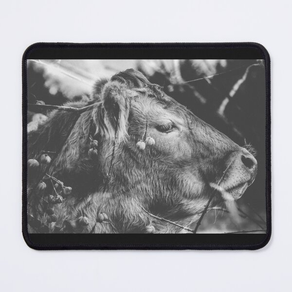 Item preview, Profile portrait of a cow in black and white designed and sold by MarieClaude1954.